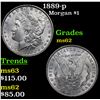 Image 1 : 1889-p Morgan Dollar $1 Grades Select Unc