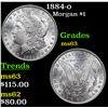 Image 1 : 1884-o Morgan Dollar $1 Grades Select Unc