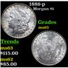 Image 1 : 1886-p Morgan Dollar $1 Grades Select Unc