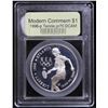 Image 2 : Proof 1996-p Olympic Tennis Modern Commem Dollar $1 Graded GEM++ Proof Deep Cameo By USCG