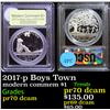 Image 1 : Proof 2017-p Boys Town Modern Commem Dollar $1 Graded GEM++ Proof Deep Cameo By USCG