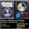Image 1 : Proof 2016-p National Parks Modern Commem Dollar $1 Graded GEM++ Proof Deep Cameo By USCG