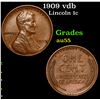 Image 1 : 1909 vdb Lincoln Cent 1c Grades Choice AU
