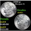 Image 1 : 1888-p Morgan Dollar $1 Grades Select+ Unc