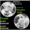 Image 1 : 1923-p Peace Dollar $1 Grades Choice+ Unc
