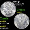 Image 1 : 1891-p Morgan Dollar $1 Grades Select Unc