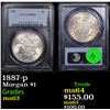 Image 1 : PCGS 1887-p Morgan Dollar $1 Graded ms63 By PCGS