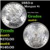 Image 1 : 1883-o Morgan Dollar $1 Grades Choice+ Unc