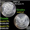 Image 1 : 1887-p Morgan Dollar $1 Grades Choice Unc PL