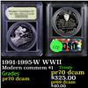 Image 1 : Proof 1991-1995-W WWII Modern Commem Dollar $1 Graded GEM++ Proof Deep Cameo By USCG