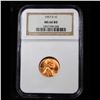 Image 2 : NGC 1957-d Lincoln Cent 1c Graded ms66 rd By NGC