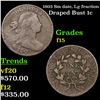 Image 1 : 1803 Draped Bust Large Cent Sm date, Lg fraction 1c Grades f+