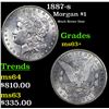 Image 1 : 1887-s Morgan Dollar $1 Grades Select+ Unc