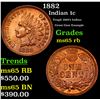 Image 1 : 1882 Indian Cent 1c Grades GEM Unc RB