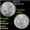 Image 1 : 1921-d Morgan Dollar $1 Grades GEM+ Unc