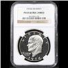 Image 2 : Proof NGC 1974-s Silver Eisenhower Dollar 1 Graded pr69 DCAM By NGC