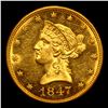 Image 2 : ***Auction Highlight*** 1847-p Gold Liberty Eagle TOP POP! 10 Graded ms63+ PL By SEGS (fc)