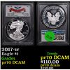 Image 1 : Proof PCGS 2017-w Silver Eagle Dollar $1 Graded pr70 DCAM By PCGS
