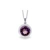 Genuine 6.2 ctw Amethyst & Diamond Necklace 14KT White Gold - REF-70Z6N