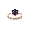Genuine 0.66 ctw Sapphire Ring 14KT Rose Gold - REF-31Z4N