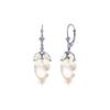 Genuine 25.5 ctw White Topaz Earrings 14KT White Gold - REF-63V8W