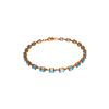 Genuine 5.5 ctw Blue Topaz Bracelet 14KT Rose Gold - REF-96V4W