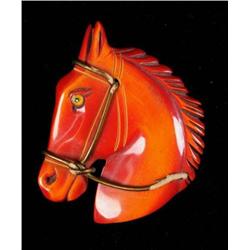 Bakelite Horse Pin.