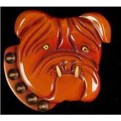 Bakelite Bulldog Pin.
