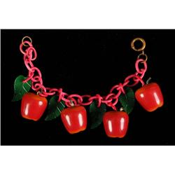 Bakelite Over Dyed Apple Bracelet.