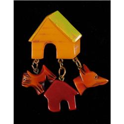 Bakelite Doghouse Pin.
