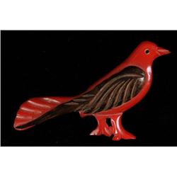 Bakelite & Wood Bird Pin.