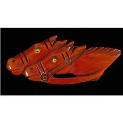Bakelite Horse Pin.