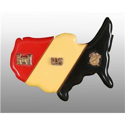 Bakelite Red, White & Blue United States Pin.