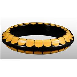 Bakelite Bow Tie Bracelet Carved to Point.