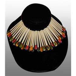 Bakelite Matchstick Necklace.