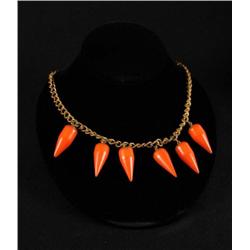 Bakelite Carrot Necklace.
