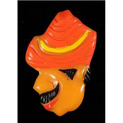 Bakelite Mexican Man Taking Siesta Pin.