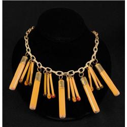 Bakelite Martha Sleeper Cigarette Necklace.
