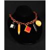 Image 1 : Bakelite School Charm Necklace.