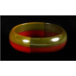Bakelite Laminated 4-Color Quadrant Bracelet.