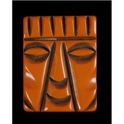 Bakelite Over Dyed Cubist Geometric Face.