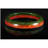 Image 1 : Bakelite Laminated 5 Color Chunky Bracelet.