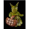 Image 1 : Bakelite & Wood Rabbit with Basket Pin.