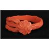 Image 1 : Bakelite Bracelet with Floral Interlocking Clasp.