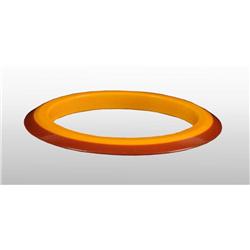 Bakelite Brown & Cream Flying Saucer Bracelet.