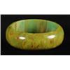 Image 1 : Bakelite Marbleized Thick Bangle Bracelet.