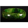 Image 1 : Bakelite Marbleized Green Thick Bangle Bracelet.