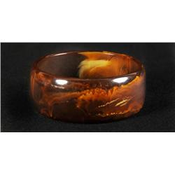 Bakelite Marbleized Brown Bracelet.