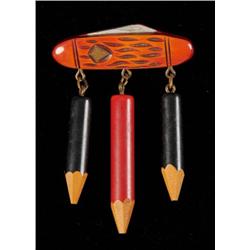 Bakelite Knife with Attached Pens Pin.