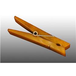 Oversized Bakelite Clothes Pin Clip.